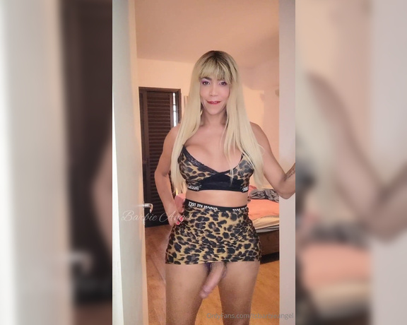 TS Barbie Angel aka tsbarbieangel - 01-19-2024 OnlyFans Video - Would you kiss me all over with this leopard outfit