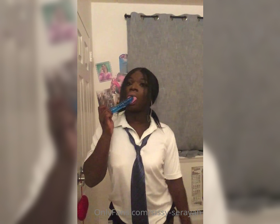 Zaya Sissy aka zayasroom - 10-03-2022 OnlyFans Video - PART 2 School Girl Dildo Play_ Watch me suck and worship my dildo and shake my