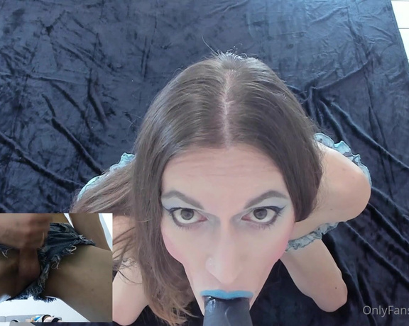 NadjaCox aka nadjacox - 08-08-2023 OnlyFans Video - i have a new blue lipstick and i want to ruin my lipstick on your