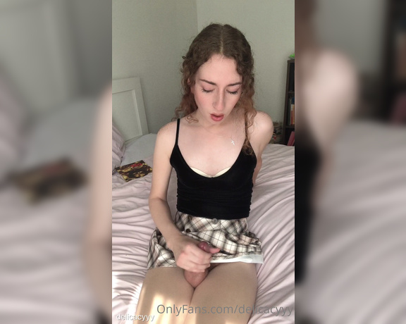 TS Delicacyyy aka delicacyyy - 10-03-2021 OnlyFans Video - jerk off instructional in an adorable outfit