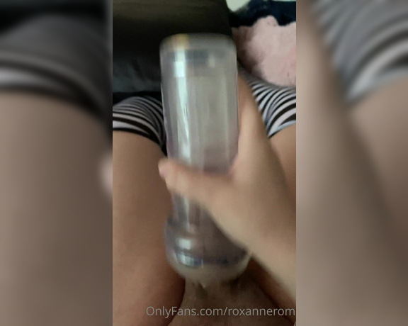 Roxanne Rom aka roxannerom - 01-28-2022 OnlyFans Video - Jerking off and playing with my fleshlight before cumming xoxo