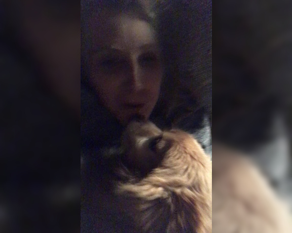 Janelle Fennec aka janellefennec - 12-14-2017 OnlyFans Video - My doggie Rad, decided he wanted to make out with me