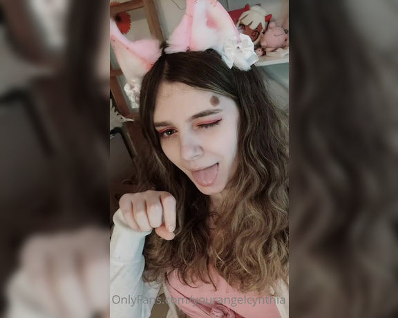 TS Cynthia aka yourangelcynthia - 12-23-2021 OnlyFans Video - Guess who got some brand new kitty ears  gimme your milk or else gt3