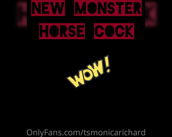 TsMonica Richard aka tsmonicarichard - 10-04-2020 OnlyFans Video - Im such a freak slut Trying out this horse cock i was like 30 min trying