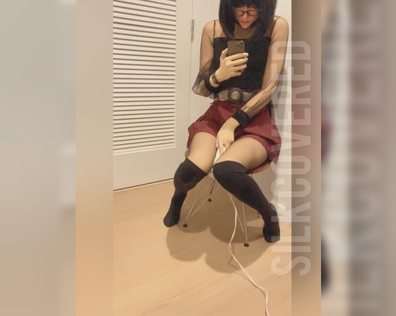 TS Silk aka silklivingdoll - 10-15-2021 OnlyFans Video - Mid_week bonus clips from a while back  Over_knee tights and red mini skirt, lets bring