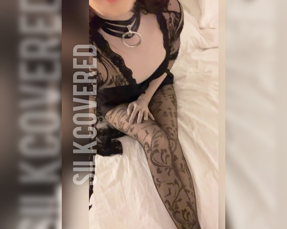 TS Silk aka silklivingdoll - 01-18-2022 OnlyFans Video - Im chained and locked in my zentai mask doll and full body lace dress tonight_abtk