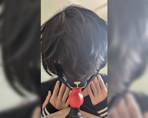 Femboypuppyy aka femboypuppyy - 03-03-2024 OnlyFans Video - Im practicing my blowjob skills on my knotted dildo 3 Should I do more oral videos