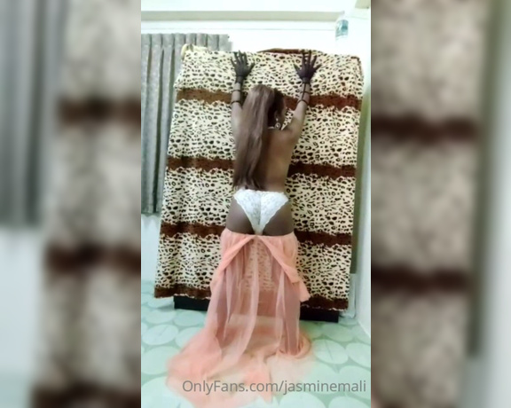 French Baguette aka frenchbaguettes - 05-14-2022 OnlyFans Video - jasminemali cock dangling and being stroked under her pink veil dress