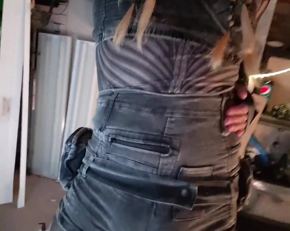 Rayray Sugarbutt aka rayraysugarbutt - 02-21-2021 OnlyFans Video - Unused square video showing off my big balls bulging my shorts in my cyberpunk gear, from