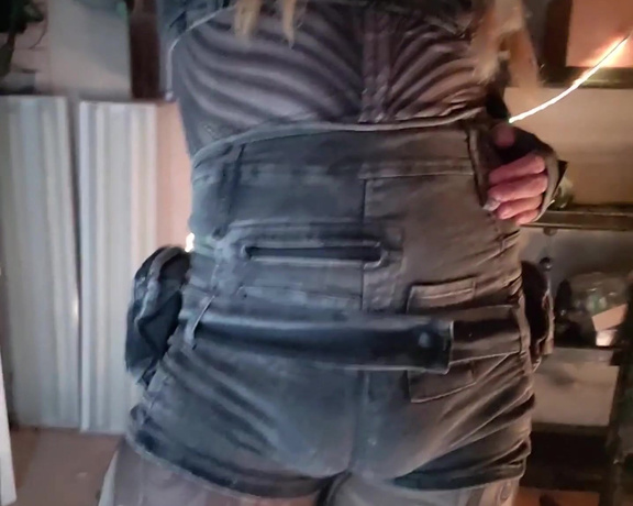 Rayray Sugarbutt aka rayraysugarbutt - 02-21-2021 OnlyFans Video - Unused square video showing off my big balls bulging my shorts in my cyberpunk gear, from