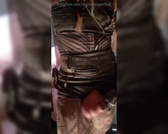 Rayray Sugarbutt aka rayraysugarbutt - 02-21-2021 OnlyFans Video - Unused brief clip shaking my big balls hanging out of my cyberpunk shorts, from when I