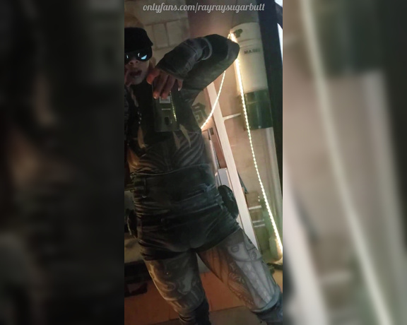 Rayray Sugarbutt aka rayraysugarbutt - 02-21-2021 OnlyFans Video - Unused vertical video from 2019s cyberpunk slumslut video, showing off my big balls bulging my shorts